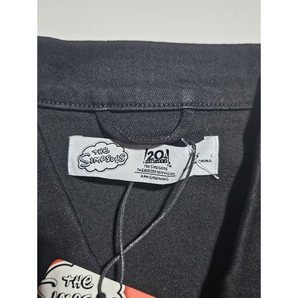 New The Simpson Bart Problem Child Jeans BLACK Jacket Vintage Look  Small Adult - Picture 6 of 11